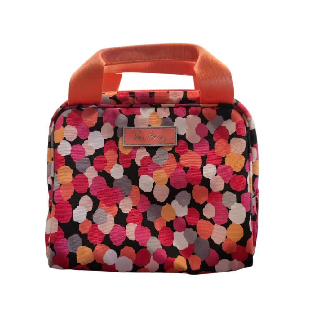 Vera Bradley Pixie Confetti Lunch Bunch Insulated Lunch Bag Orange Pink Retired